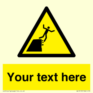 Custom Warning unstable cliff edge